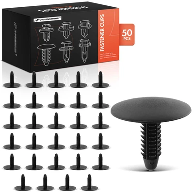 50 Pcs 6.35mm Black Nylon Carpet Retainer Clips Single Head