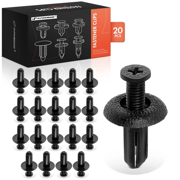 20 Pcs 8mm Nylon Black Splash Shield A-Premium APRCF4216