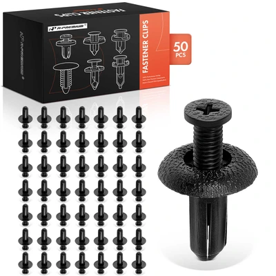50 Pcs 8mm Nylon Bumper Retainer Clip Screw-Type