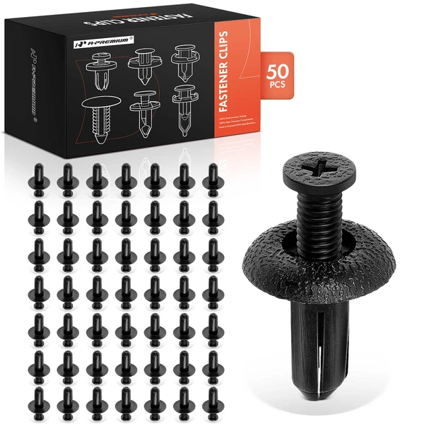 50 Pcs 8mm Nylon Black Splash Shield A-Premium APRCF4218