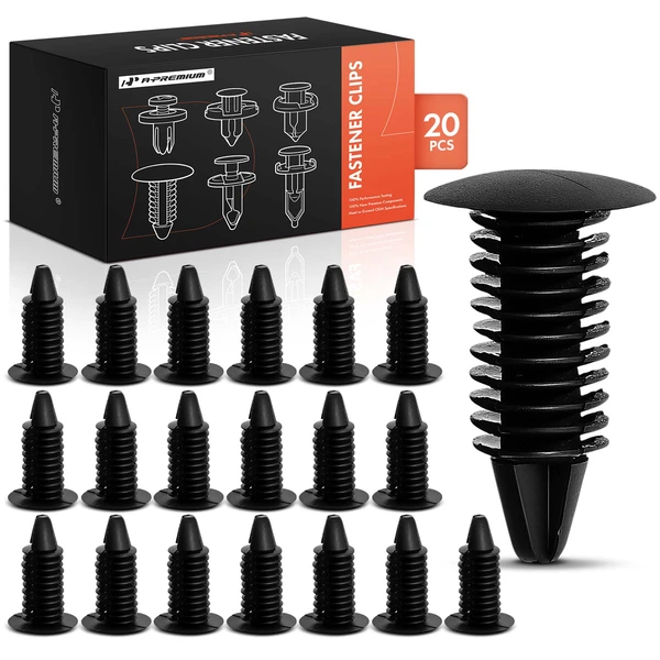 20 Pcs Nylon Black Weatherstrip Retainer Clip A-Premium APRCF4225