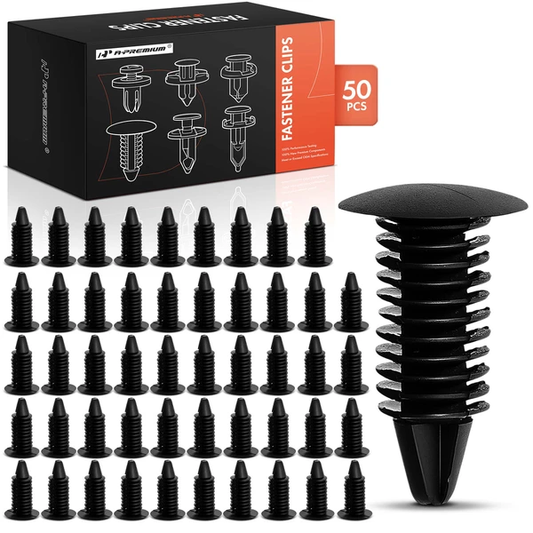 50 Pcs Nylon Black Weatherstrip Retainer Clip A-Premium APRCF4227