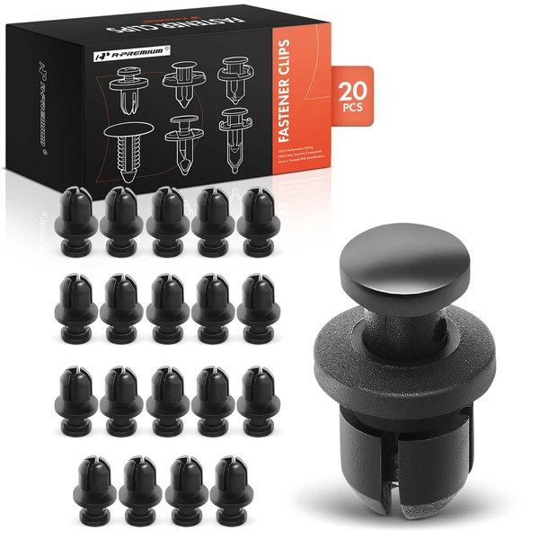 20 Pcs 8mm Nylon Black Front Bumper Cover Retainer A-Premium APRCF4237