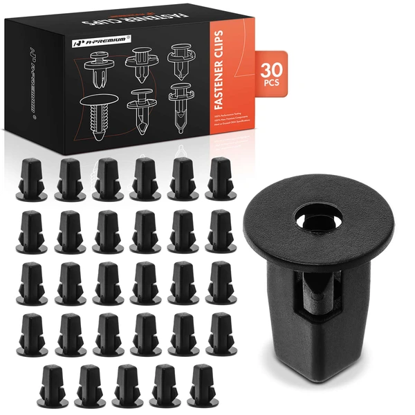 2003-2010 Pontiac Vibe 30 Pcs 9 x 9mm Nylon Black Front & Rear Wheel Fender Liner A-Premium APRCF4241