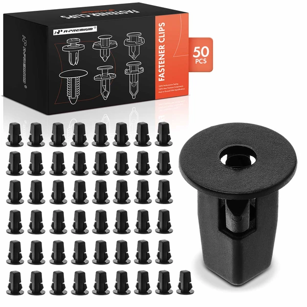 50 Pcs 9 x 9mm Nylon Black Front & Rear Wheel Fender Liner Retainer Clip A-Premium APRCF4242
