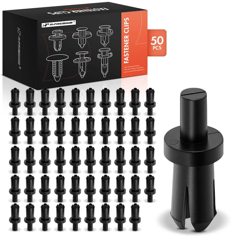 1993-1997 Volkswagen Golf 50 Pcs 8mm Nylon Black Push Type Retainer Clip A-Premium APRCF4245