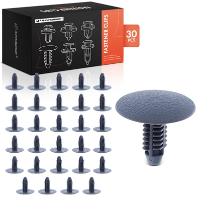 30 Pcs 8mm Nylon Trim Panel and Hood Insulation Retainer Clips
