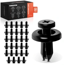 1996-2008 Acura RL 30 Pcs 7mm Nylon Black Front Fender Retainer A-Premium APRCF4271