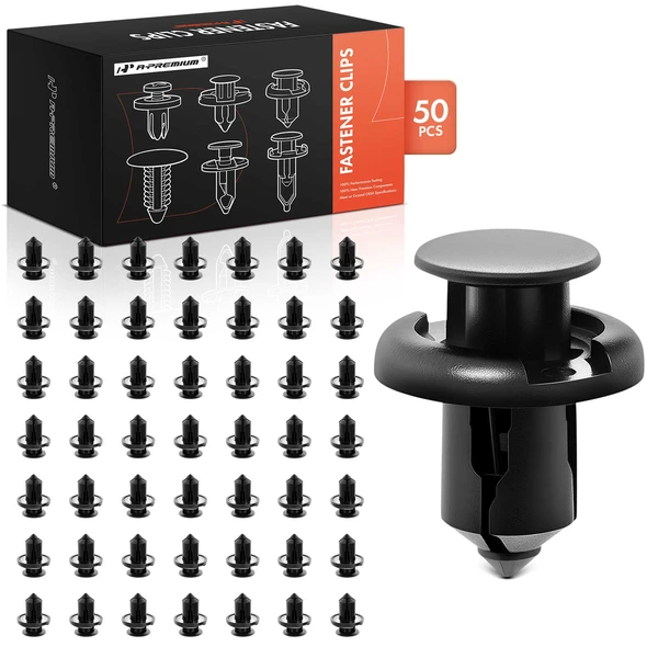 2010 Acura TSX 50 Pcs 10mm Nylon Black Front Bumper Retainer A-Premium APRCF4275