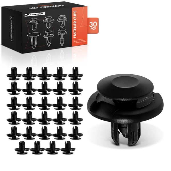 1997-2019 Honda CR-V 30 Pcs 8mm Nylon Black Engine Splash Shield Retainer A-Premium APRCF4277