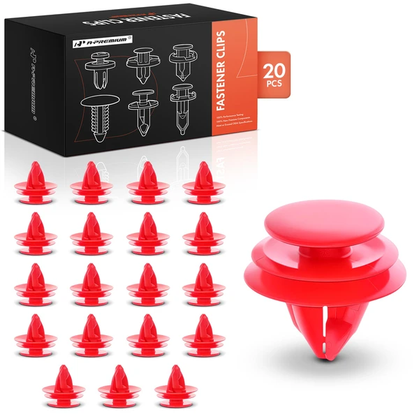 2016 Scion iM 20 Pcs 9mm Nylon Red Upper Quarter Trim Lower Overhead Console Clip A-Premium APRCF4279