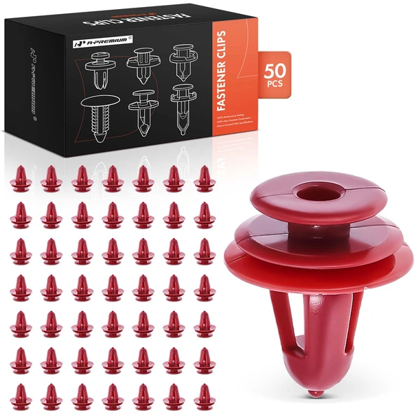 50 Pcs Nylon Red Cowl Vent Screen & Door Trim Panel Retainer A-Premium APRCF4293