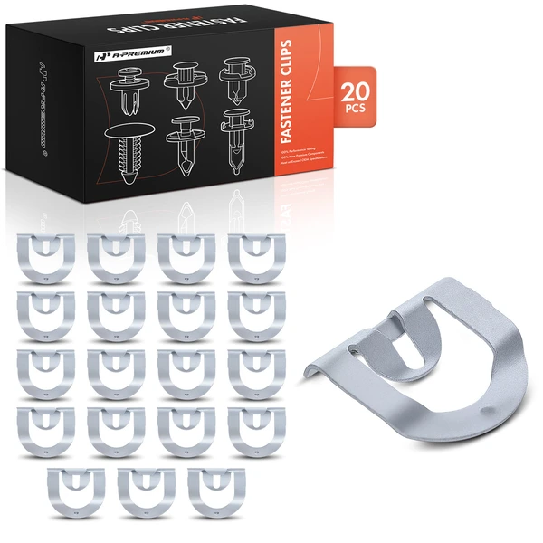 20 Pcs Zinc Plated Steel Silver Window Reveal Molding Clip A-Premium APRCF4301