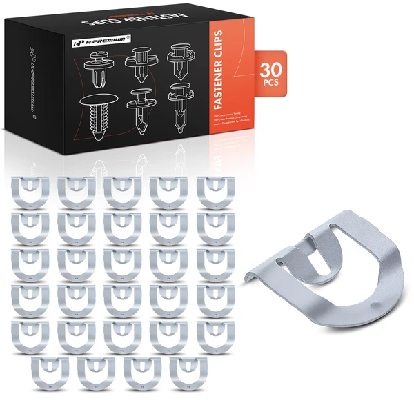 30 Pcs Zinc Plated Steel Silver Window Reveal Molding Clip A-Premium APRCF4302