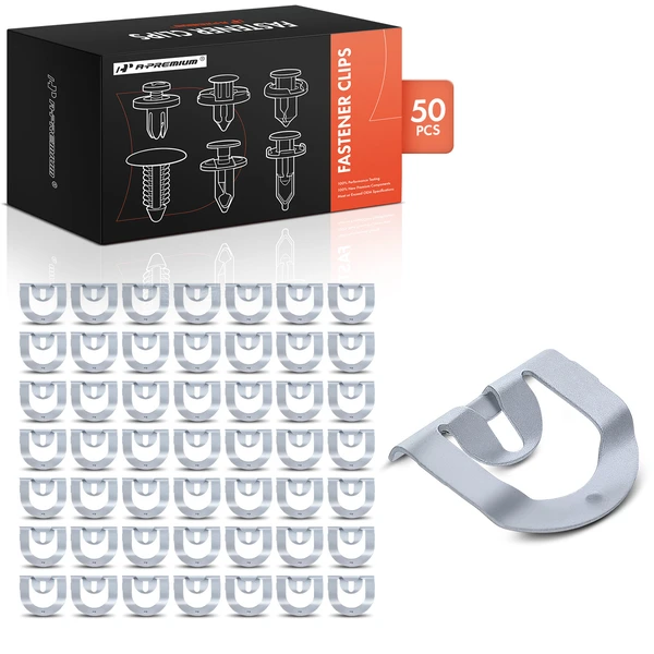 1961-1969 Pontiac Tempest 50 Pcs Zinc Plated Steel Silver Window Reveal Molding Clip A-Premium APRCF4303