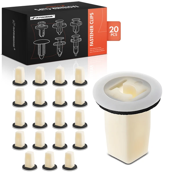 20 Pcs Nylon Natural Rear Side & Trunk Trim Screw Grommet A-Premium APRCF4325