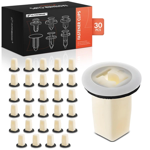 30 Pcs Nylon Natural Rear Side & Trunk Trim Screw Grommet A-Premium APRCF4326