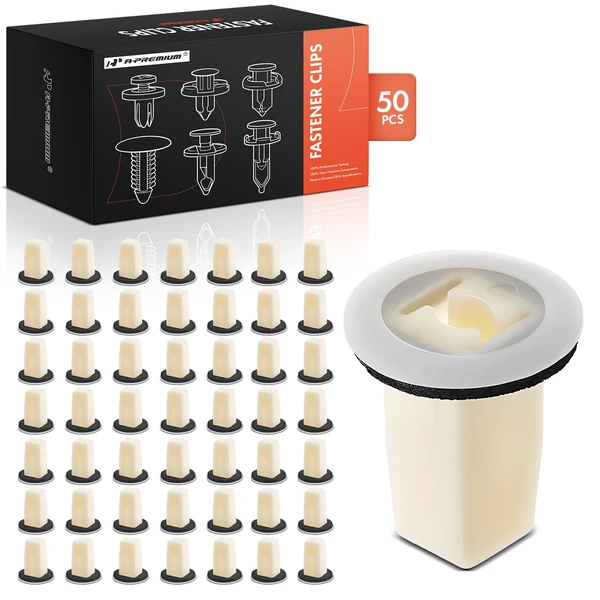 50 Pcs Nylon Natural Rear Side & Trunk Trim Screw Grommet A-Premium APRCF4327