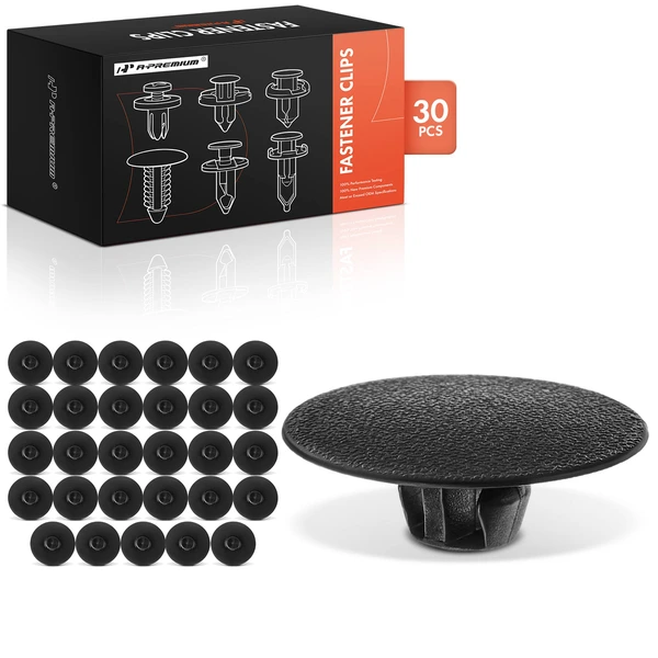 30 Pcs Nylon Black Hood Insulation Retainer A-Premium APRCF4329