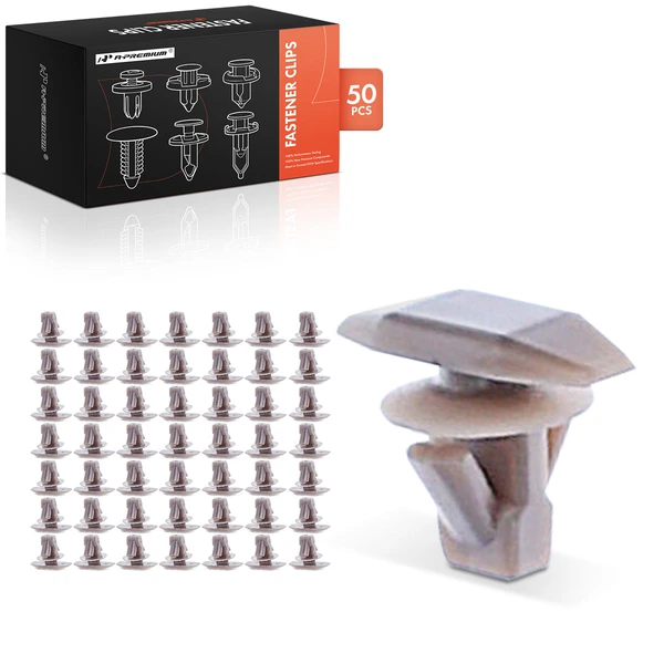 2002-2016 Mitsubishi Lancer 50 Pcs Nylon Brown Hood Weatherstrip Retainer A-Premium APRCF4333