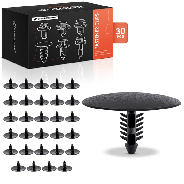 30 Pcs Nylon Black Hood Insulation Retainer A-Premium APRCF4335