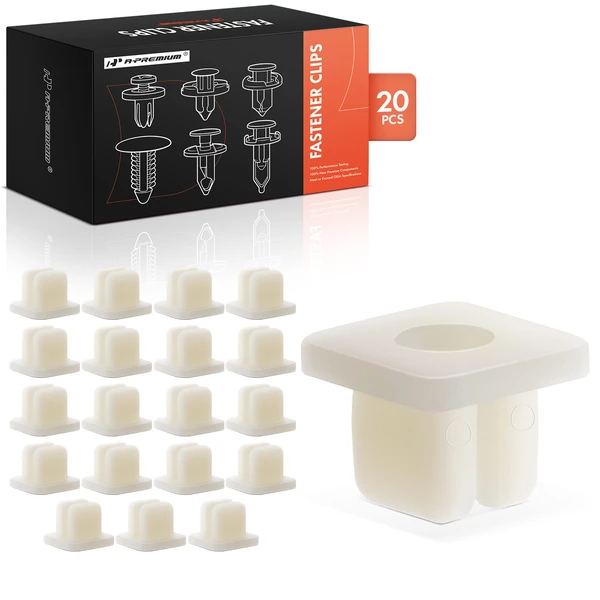 1987-1990 Dodge Grand Caravan 20 Pcs Nylon White Radiator Grille Nut A-Premium APRCF4361