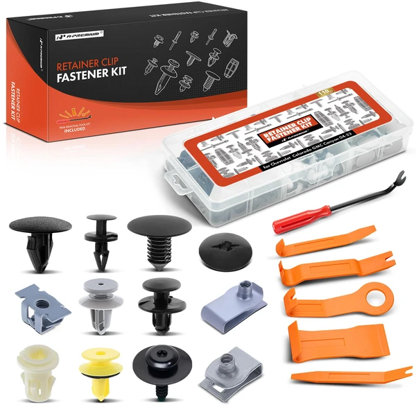 110 Pcs 12 Sizes Retainer Fastener Kits with Removal Tool A-Premium APRCF4661