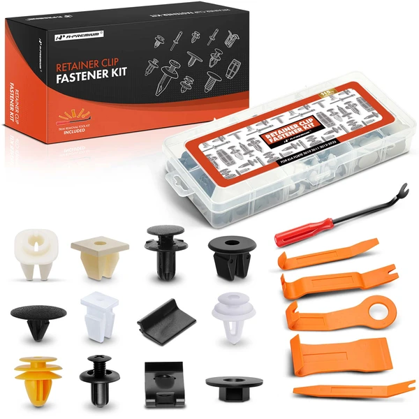 115 Pcs 12 Sizes Retainer Fastener Kits with Removal Tool A-Premium APRCF4674