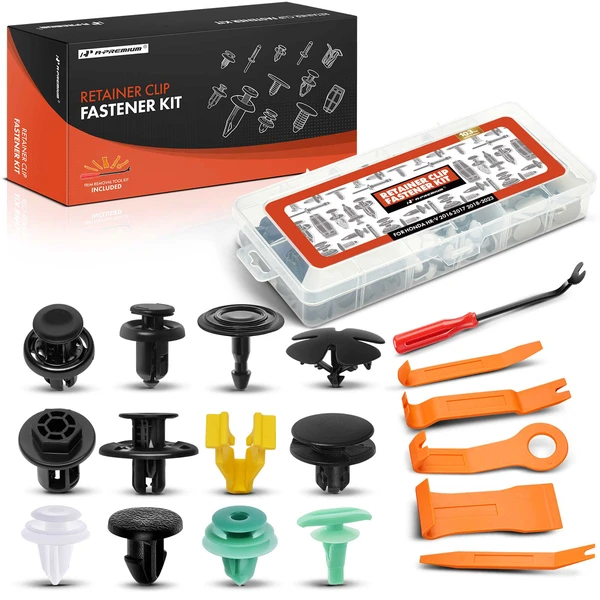 103 Pcs 12 Sizes Retainer Fastener Kits with Removal Tool A-Premium APRCF4666