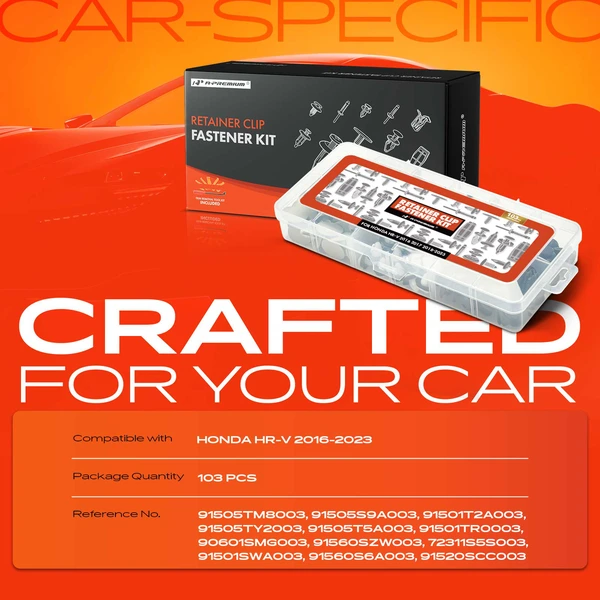 103 Pcs 12 Sizes Retainer Fastener Kits with Removal Tool A-Premium APRCF4666