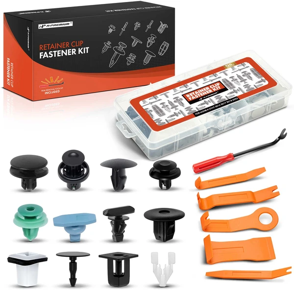 120 Pcs 12 Sizes Retainer Fastener Kits with Removal Tool A-Premium APRCF4668