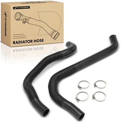 2 Pcs Lower & Upper Radiator Coolant Hose with Clamp
