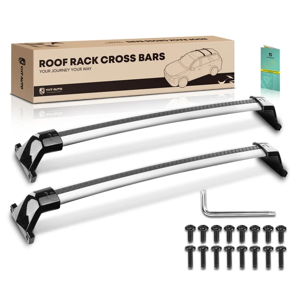 Silver Aluminum Alloy Roof Rack Cross Bar for 2020-2024 Cadillac XT6