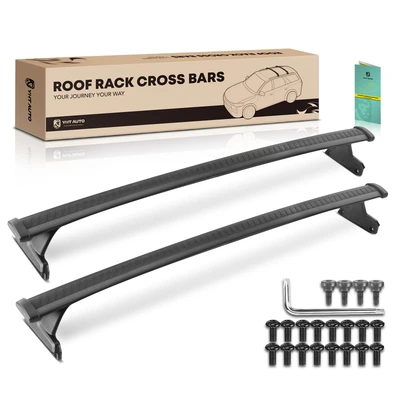 Black Aluminum Alloy Roof Rack Rails Cross Bars 
