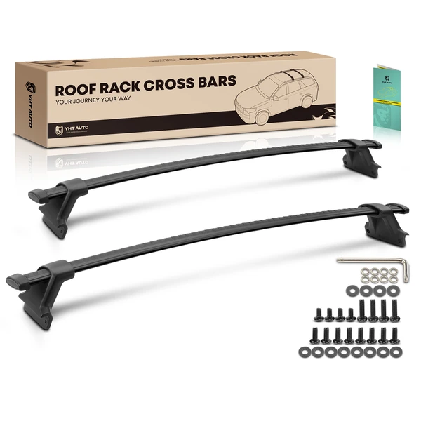 Black Aluminum Alloy Roof Rack Cross Bars for 2022-2023 Chevrolet Traverse
