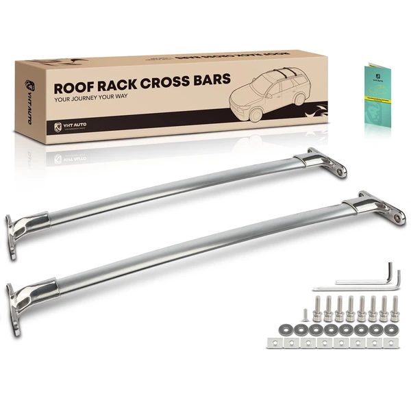 Black Stainless & Aluminum Alloy Roof Rack Cross Bars for 2009-2016 Buick Enclave