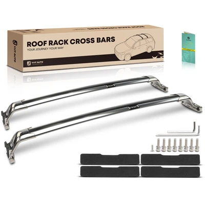 Silver Stainless & Aluminum Alloy Roof Rack Cross Bars