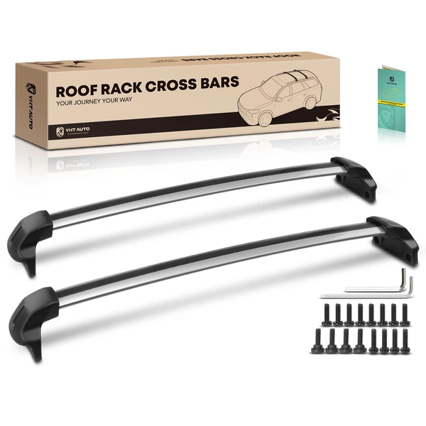 Black Aluminum Alloy Roof Rack Rail Cross Bars for 2020-2024 Buick Encore GX