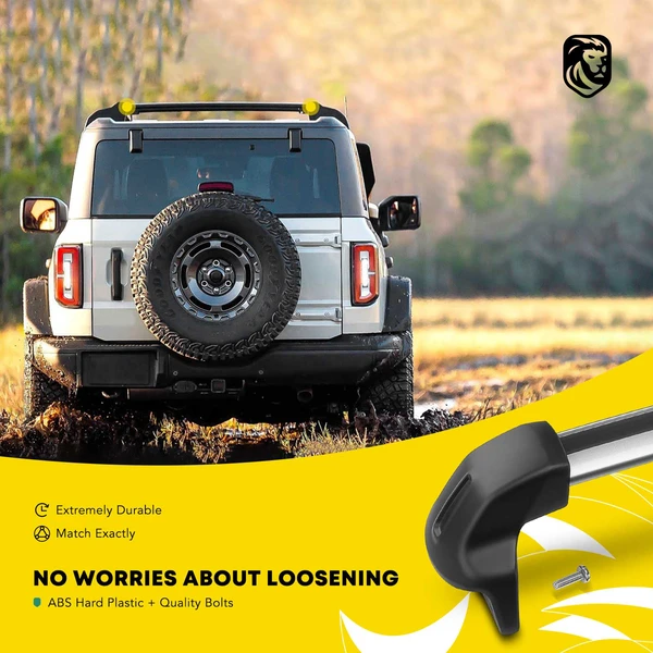 Black Aluminum Alloy Roof Rack Rail Cross Bars for 2020-2024 Buick Encore GX