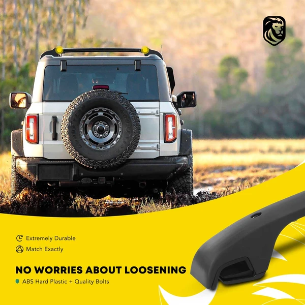 Black Aluminum Alloy & Nylon Roof Rack Rails Cross Bars for 2009-2020 Dodge Journey