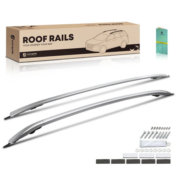 Black Aluminum Alloy & Nylon Roof Rack Side Rails for 2013-2019 Ford Escape