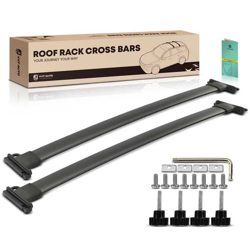 Black Aluminum Alloy Roof Rack Cross Bars for 2016 Ford Expedition