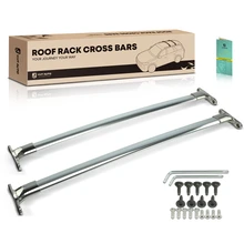 Silver Stainless & Aluminum Alloy Roof Rack Cross Bars