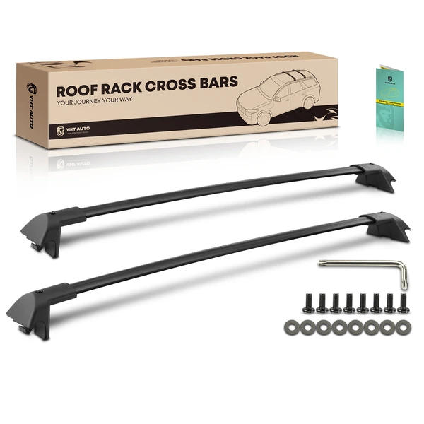 Black Aluminum Alloy Roof Rack Cross Bars for 2020-2022 Ford Explorer