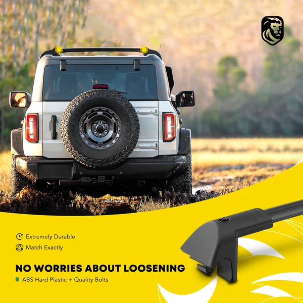 Black Aluminum Alloy Roof Rack Cross Bars for 2020-2022 Ford Explorer