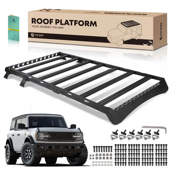Black Aluminum Alloy Roof Rack Bracket for 2021-2023 Ford Bronco