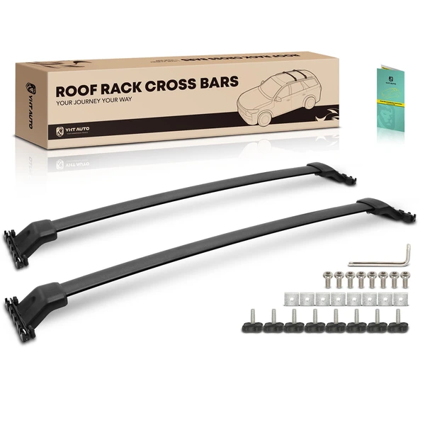 Black Aluminum Alloy Roof Rack Cross Bars for 2009-2015 Honda Pilot