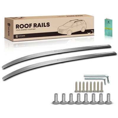 Silver Aluminum Alloy Roof Rack Side Rails