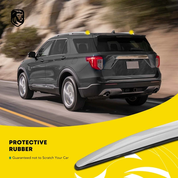 Silver Aluminum Alloy Roof Rack Side Rails for 2017-2022 Honda CR-V