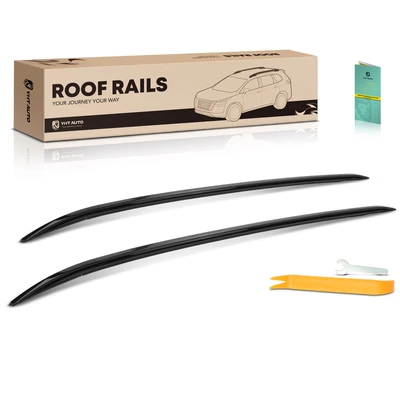 Black Aluminum Alloy Roof Rack Side Rails
